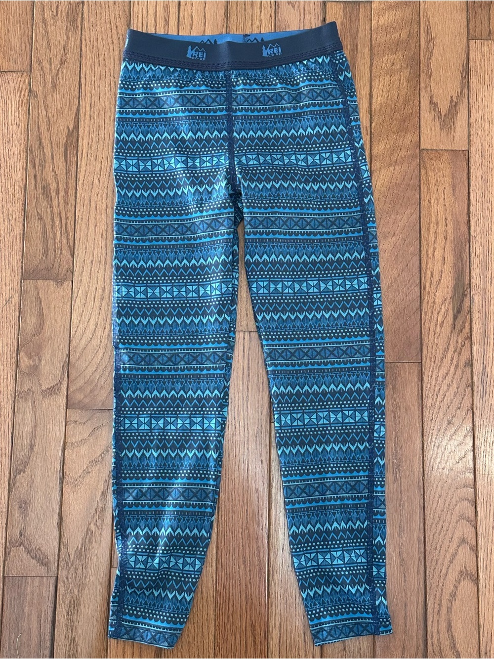 REI blue Patterned thermal Cozy Stretch Bottoms